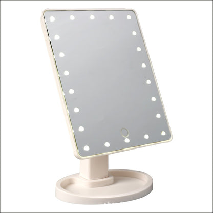 22 LED Makeup Mirror 360 Degree Rotating Touch Screen - Dshop.com.au