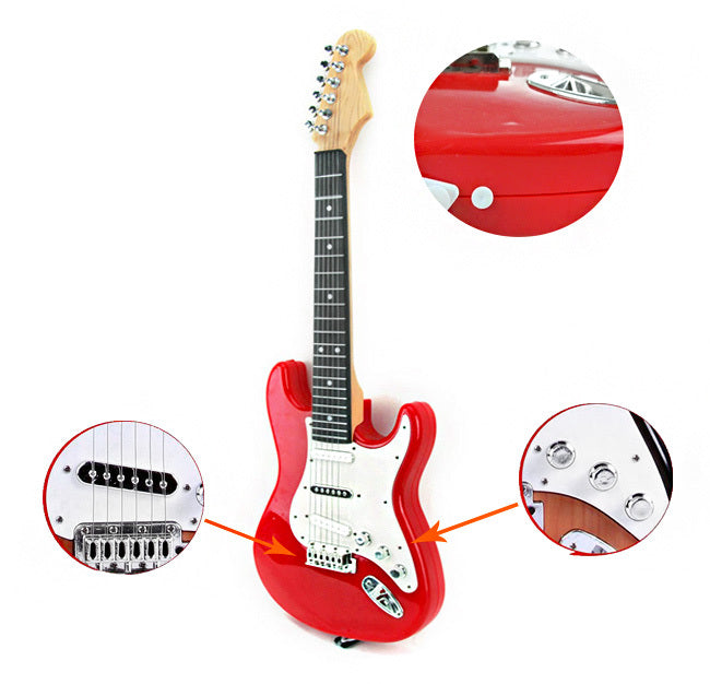 Kids Electric Guitar Toy (Red) - Dshop.com.au