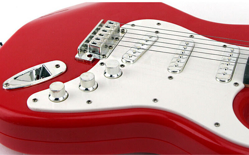 Kids Electric Guitar Toy (Red) - Dshop.com.au