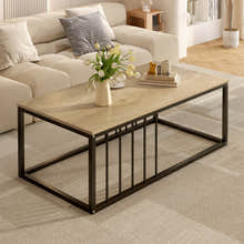 Urban Industrial Modern Wood and Metal Coffee Table Coastal Oak