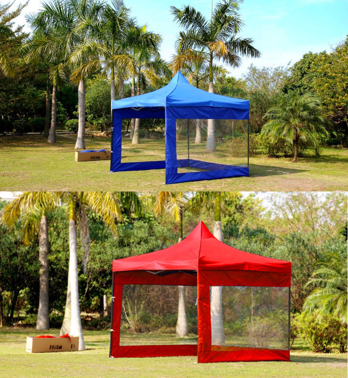 3-Side Gazebo Walls 3m x 3m (Opaque Blue- Walls Only) - Dshop.com.au