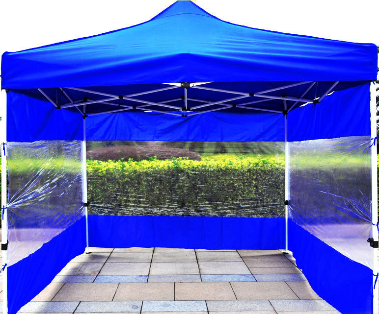 3-Side Gazebo Walls 3m x 3m (Opaque Blue- Walls Only) - Dshop.com.au