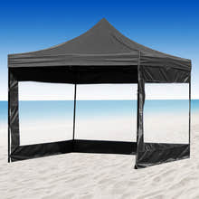 3-Side Gazebo Walls 3m x 3m (Opaque Black Walls Only) - Dshop.com.au