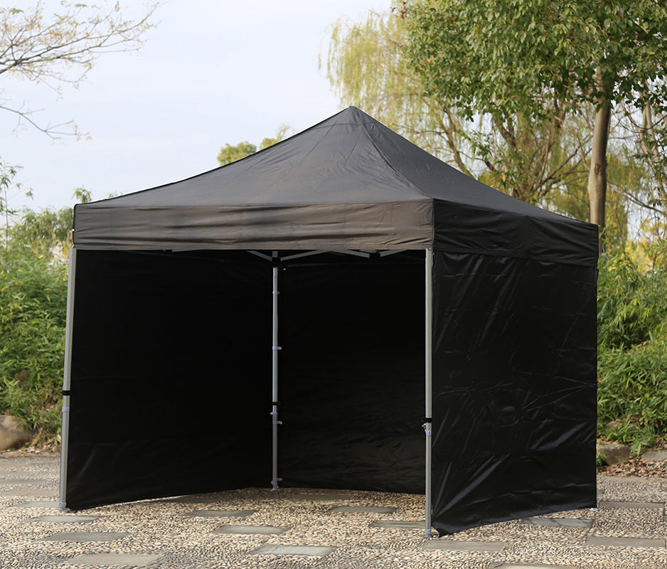 3-Side Gazebo Walls 3m x 3m (Black- Walls Only) - Dshop.com.au