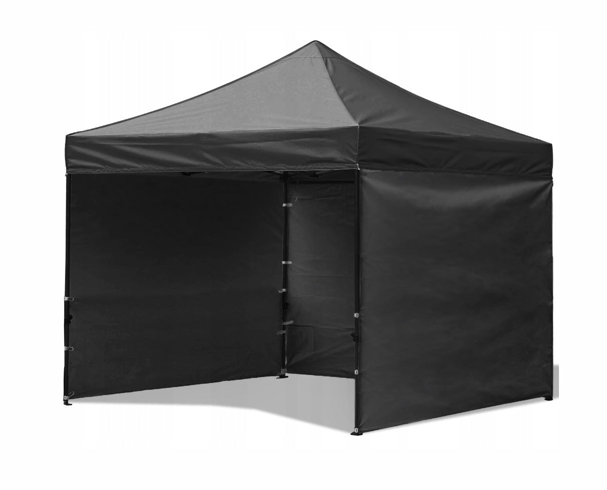 3-Side Gazebo Walls 3m x 3m (Black- Walls Only) - Dshop.com.au