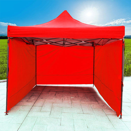 3-Side Gazebo Walls 3m x 3m (Red- Walls Only)