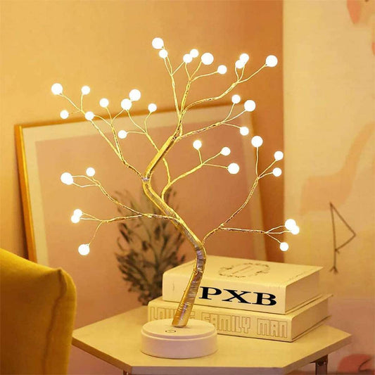 Stunning LED Pearl Fairy Light Bonsai Spirit Tree Lamp