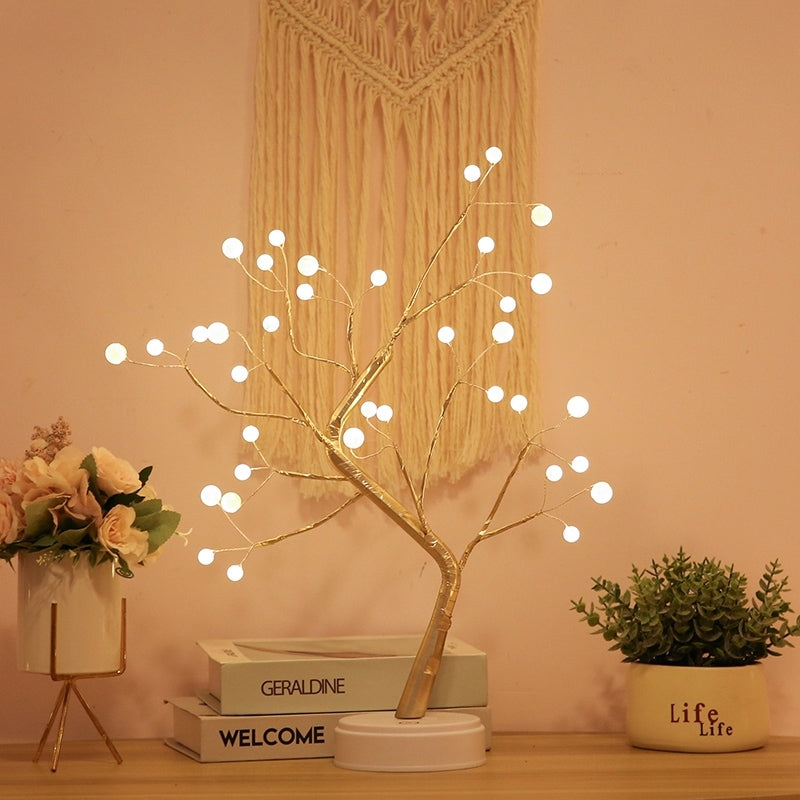 Stunning LED Pearl Fairy Light Bonsai Spirit Tree Lamp - Dshop.com.au