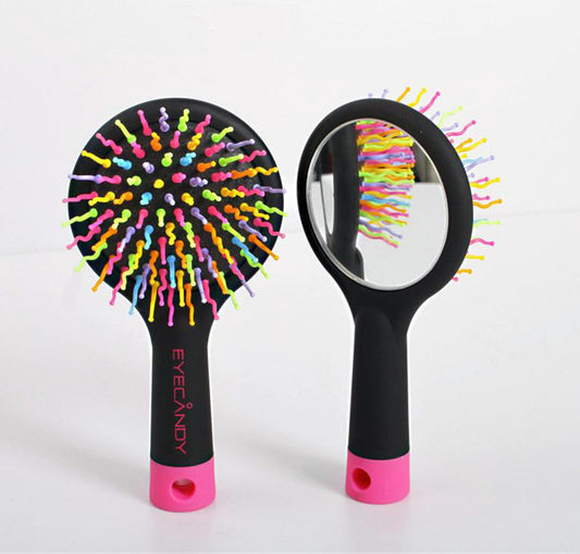 Rainbow Volume S Detangling Hair Brush with Mirror