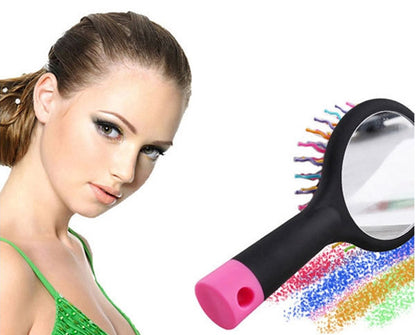 Rainbow Volume S Detangling Hair Brush with Mirror - Dshop.com.au