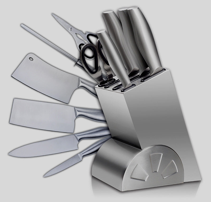 Professional Quality Stainless Steel Deluxe 7-Piece Knife Block Set - Dshop.com.au