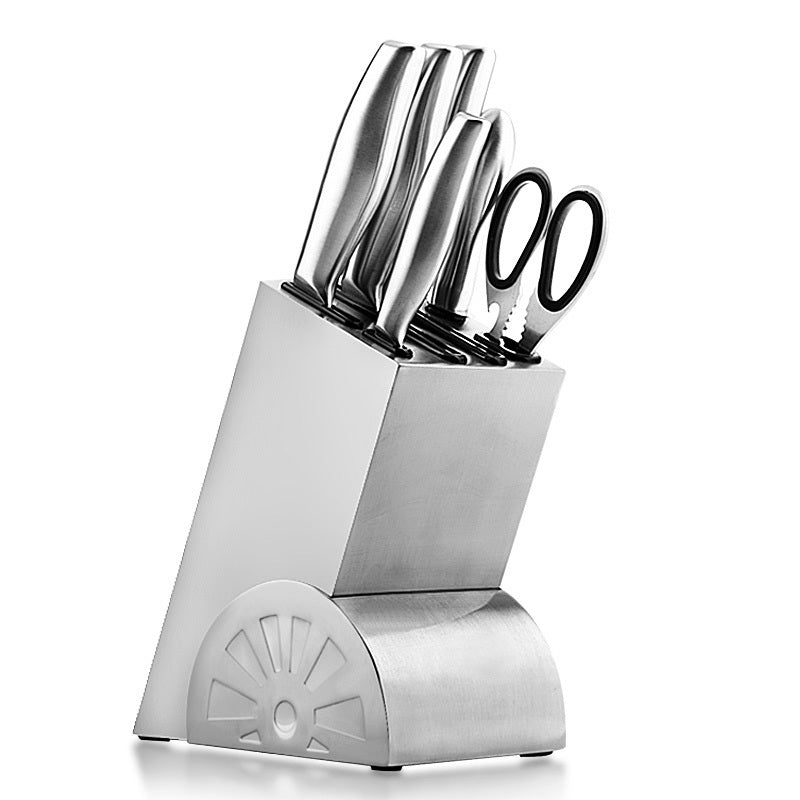 Professional Quality Stainless Steel Deluxe 7-Piece Knife Block Set - Dshop.com.au