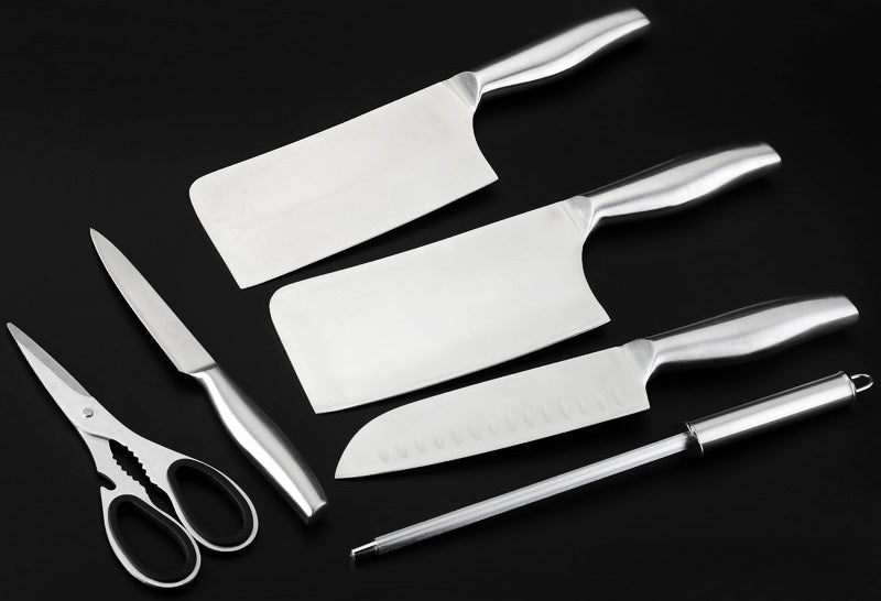 Professional Quality Stainless Steel Deluxe 7-Piece Knife Block Set - Dshop.com.au