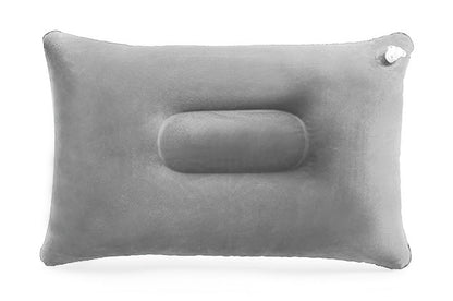 Inflatable Travel Pillow Head Rest Air Support Blow up Cushion (Grey) - Dshop.com.au