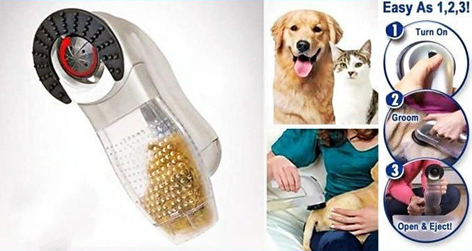 Pet Vac Hair Remover Dog Cat Grooming Shedding Tool Shed Pal - Dshop.com.au