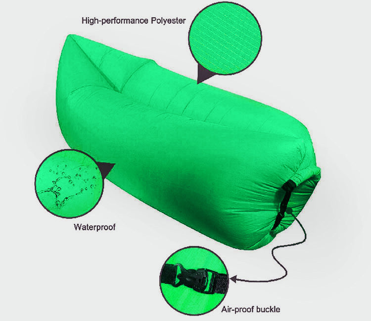 Inflatable Air Sofa Lounger Lazy Couch in Portable Bag (Fresh Green) - Dshop.com.au