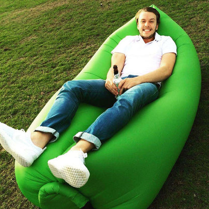 Inflatable Air Sofa Lounger Lazy Couch in Portable Bag (Lime Green) - Dshop.com.au