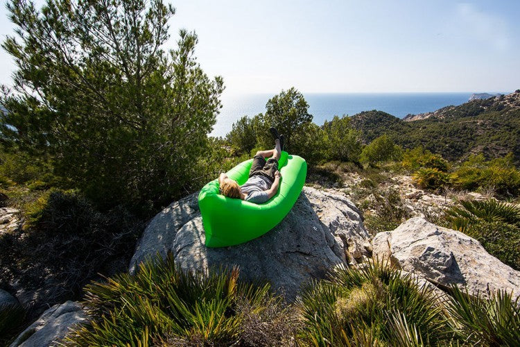 Inflatable Air Sofa Lounger Lazy Couch in Portable Bag (Lime Green) - Dshop.com.au