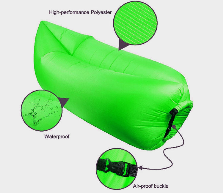 Inflatable Air Sofa Lounger Lazy Couch in Portable Bag (Lime Green) - Dshop.com.au