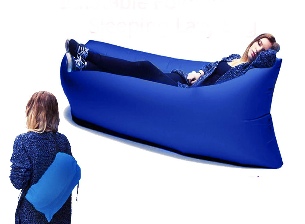 Inflatable Air Sofa Lounger Lazy Couch in Portable Bag (BLUE) - Dshop.com.au