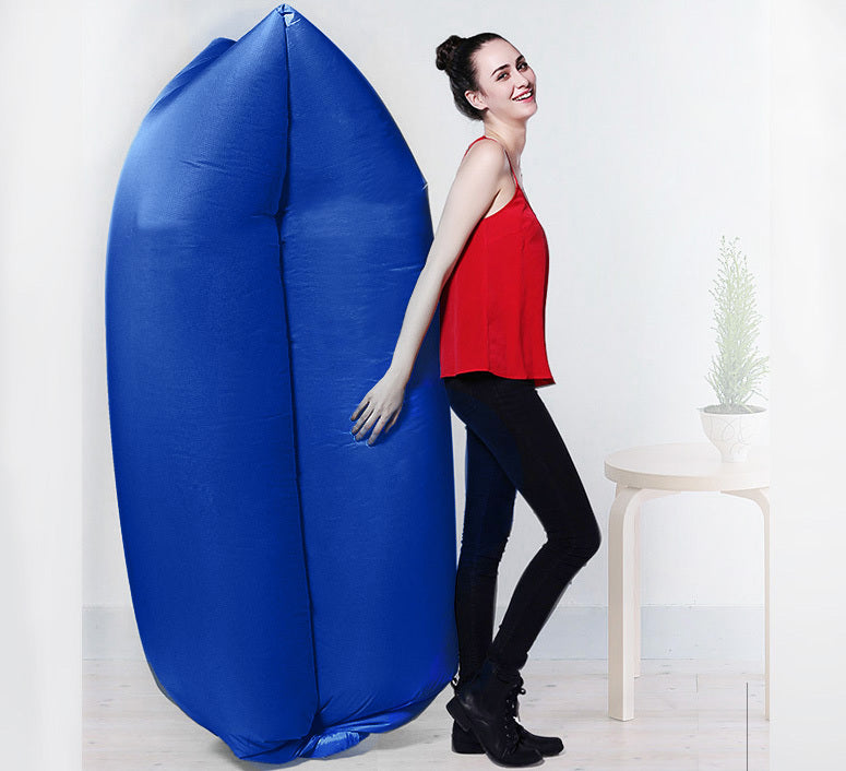 Inflatable Air Sofa Lounger Lazy Couch in Portable Bag (BLUE) - Dshop.com.au