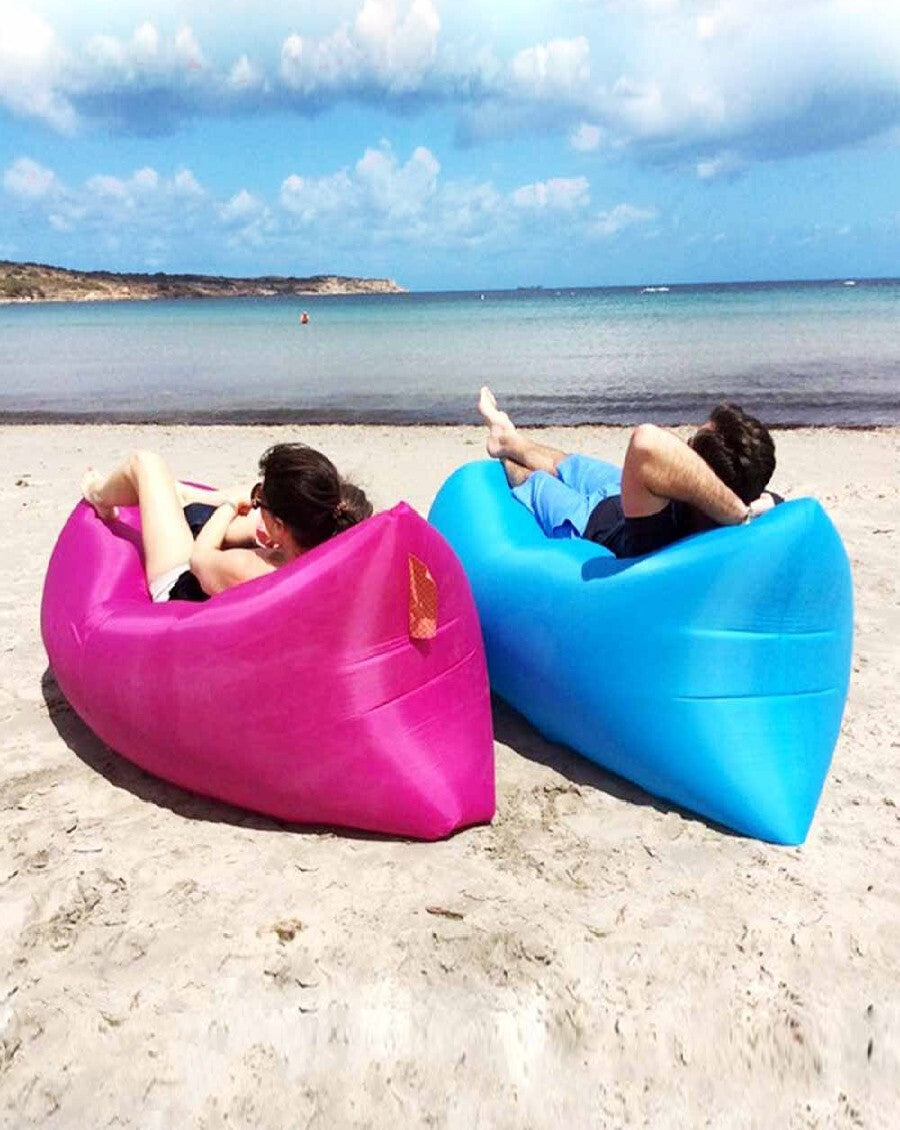 Inflatable Air Sofa Lounger Lazy Couch in Portable Bag (HOT PINK) - Dshop.com.au