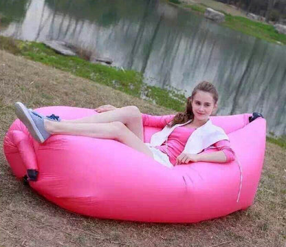 Inflatable Air Sofa Lounger Lazy Couch in Portable Bag (HOT PINK) - Dshop.com.au