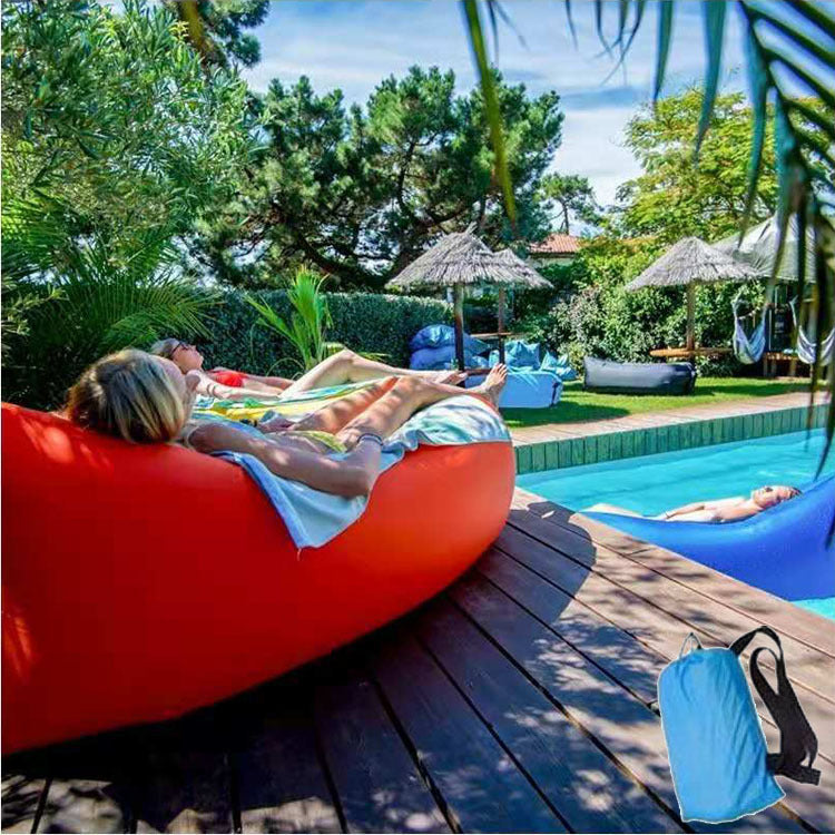 Inflatable Air Sofa Lounger Lazy Couch in Portable Bag (RED) - Dshop.com.au