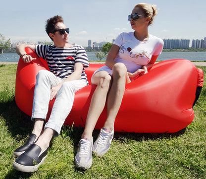 Inflatable Air Sofa Lounger Lazy Couch in Portable Bag (RED) - Dshop.com.au