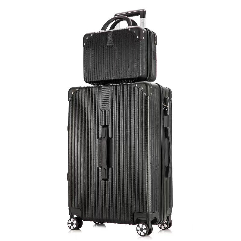 2-Piece Standard Cabin Carry-On Luggage Suitcase Set (Black) - Dshop.com.au