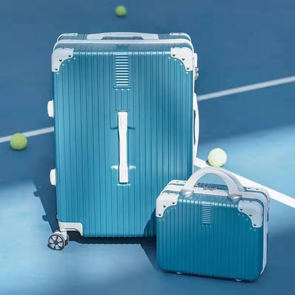 2-Piece Standard Cabin Carry-On Luggage Suitcase Set (Sky Blue) - Dshop.com.au