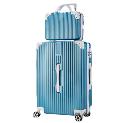 2-Piece Standard Cabin Carry-On Luggage Suitcase Set (Sky Blue) - Dshop.com.au