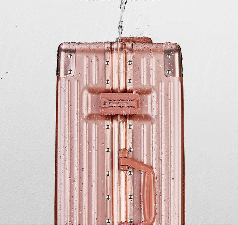 2-Piece Deluxe Tough Carry-On Luggage Suitcase Set (Rose Gold) - Dshop.com.au