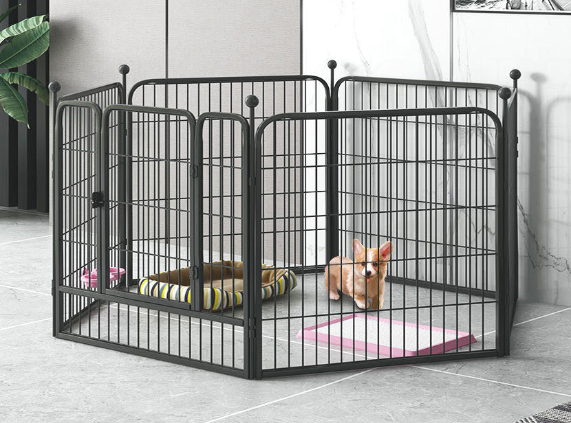 Premium Heavy Duty Metal Pet Dog Exercise Playpen Enclosure Fence Cage (50x60 x 6) - Dshop.com.au