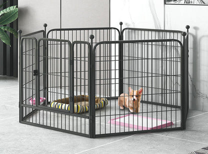 Premium Heavy Duty Metal Pet Dog Exercise Playpen Enclosure Fence Cage (50x60 x 6) - Dshop.com.au