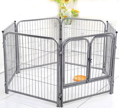 Premium Heavy Duty Metal Pet Dog Exercise Playpen Enclosure Fence Cage (50x60 x 6) - Dshop.com.au