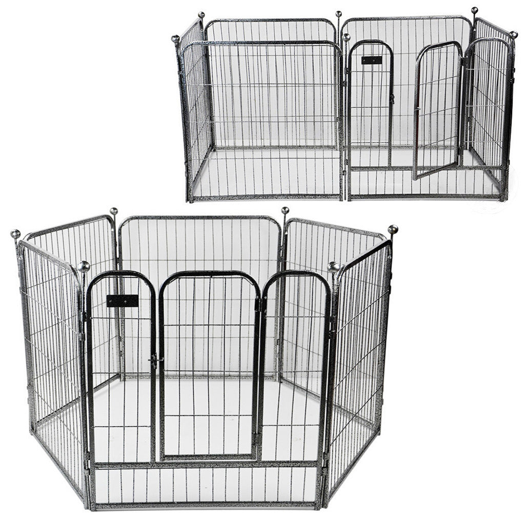 Premium Heavy Duty Metal Pet Dog Exercise Playpen Enclosure Fence Cage (50x60 x 6) - Dshop.com.au