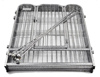 Premium Heavy Duty Metal Pet Dog Exercise Playpen Enclosure Fence Cage (50x60 x 6) - Dshop.com.au