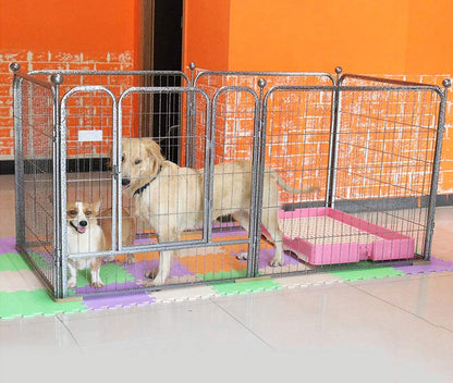 Premium Heavy Duty Metal Pet Dog Exercise Playpen Enclosure Fence Cage (50x60 x 6) - Dshop.com.au