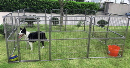 Premium Heavy Duty Metal Pet Dog Exercise Playpen Enclosure Fence Cage (50x60 x 6) - Dshop.com.au