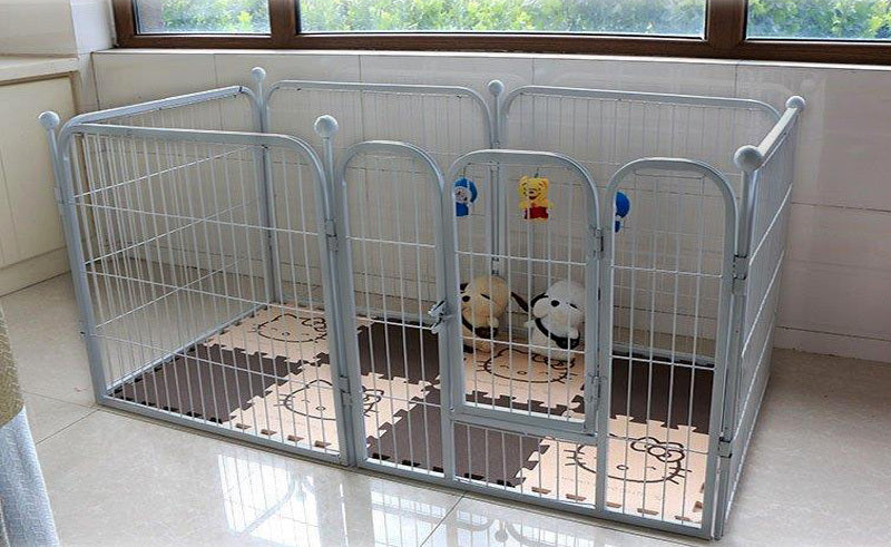 Premium Heavy Duty Metal Pet Dog Exercise Playpen Enclosure Fence Cage (50x60 x 6) - Dshop.com.au