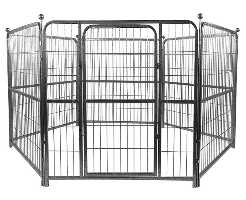 Premium Heavy Duty Metal Pet Dog Exercise Playpen Enclosure Fence Cage (50x60 x 6) - Dshop.com.au