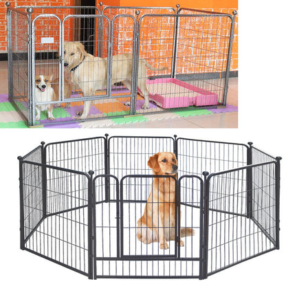 XL Premium Heavy Duty Metal Pet Dog Exercise Playpen Enclosure Fence Cage (100x120 x 6) - Dshop.com.au