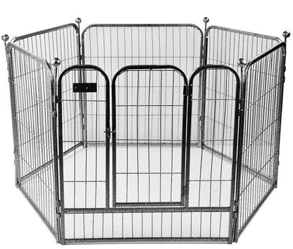 XL Premium Heavy Duty Metal Pet Dog Exercise Playpen Enclosure Fence Cage (100x120 x 6) - Dshop.com.au