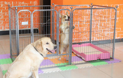 Large Premium Heavy Duty Metal Pet Dog Exercise Playpen Enclosure Fence Cage (80x90 x 6) - Dshop.com.au