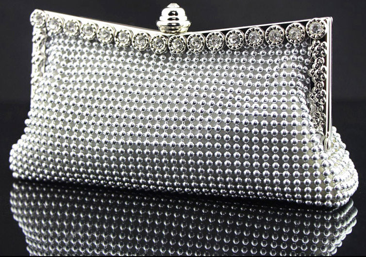 Luxe Rhinestone Ladies Event Evening Purse Clutch Bag - Dshop.com.au