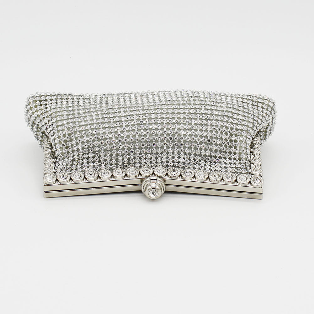 Luxe Rhinestone Ladies Event Evening Purse Clutch Bag - Dshop.com.au