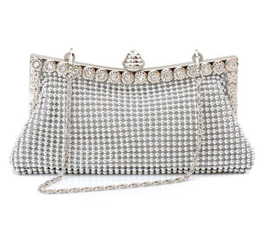 Luxe Rhinestone Ladies Event Evening Purse Clutch Bag