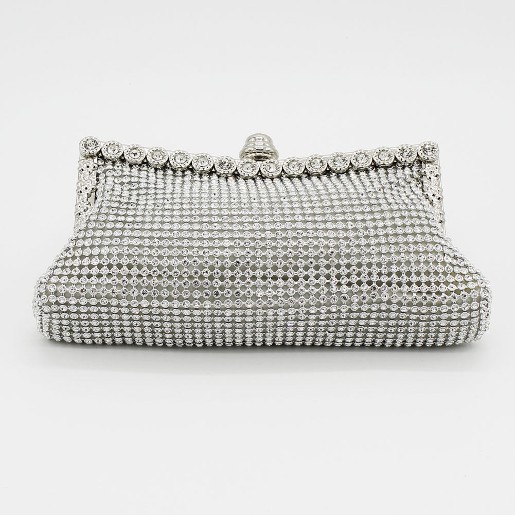 Luxe Rhinestone Ladies Event Evening Purse Clutch Bag - Dshop.com.au