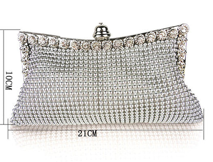 Luxe Rhinestone Ladies Event Evening Purse Clutch Bag - Dshop.com.au